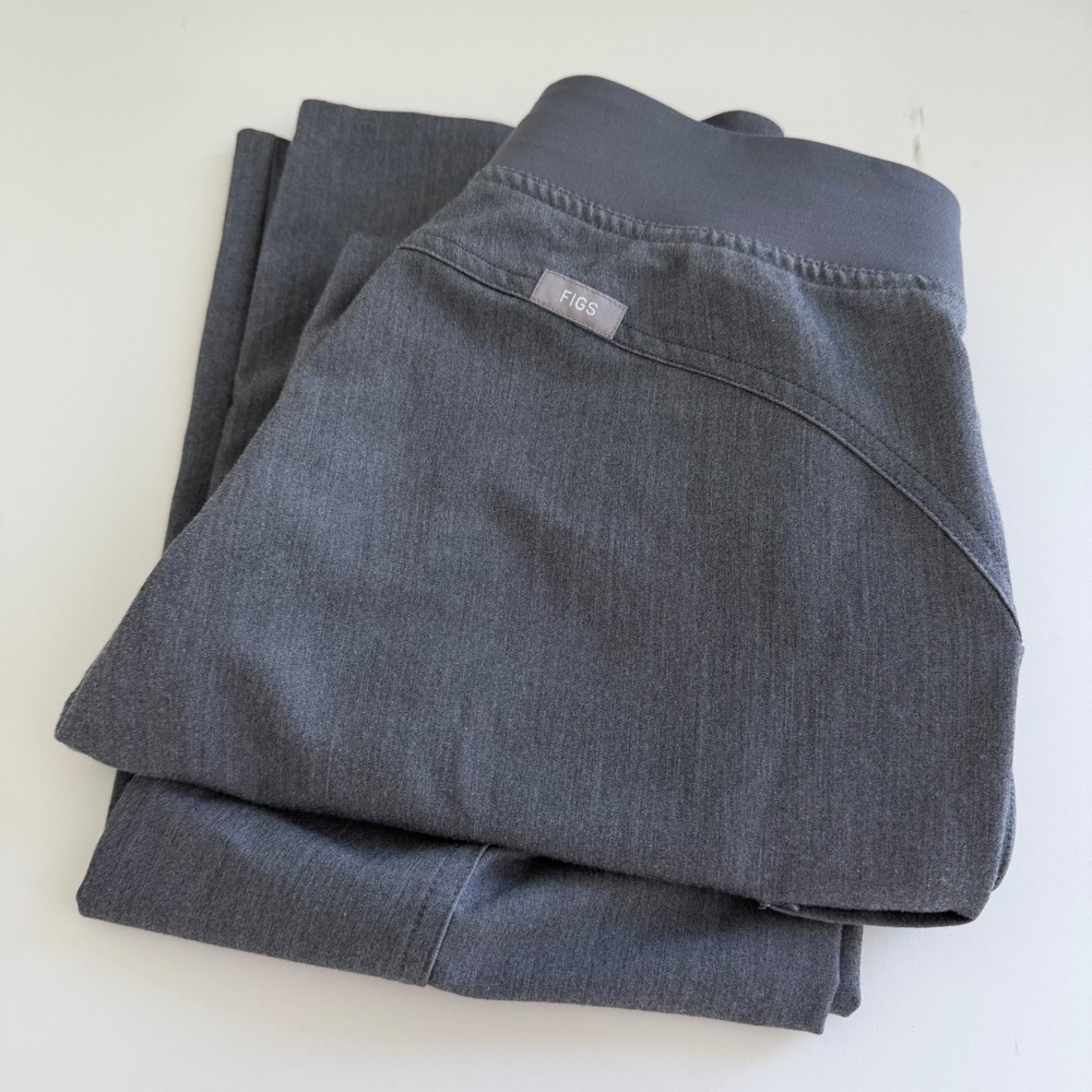 Figs Kade Straight Leg Scrub Pants Heather Charcoal Grey Women's XS